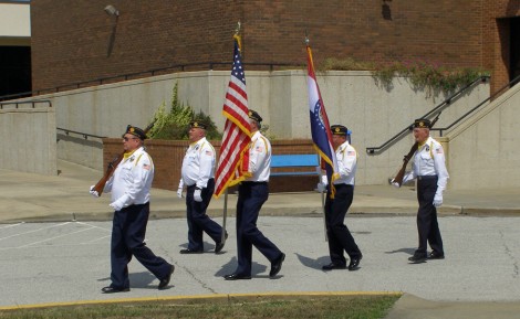 honor guard at 9-11 salute
